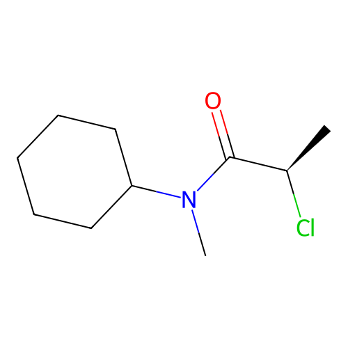 (2R)-2-chloro-N-cyclohexyl-N-methylpropanamide structure