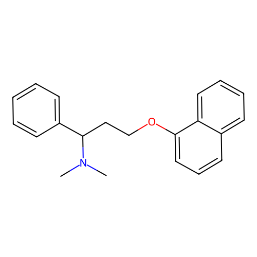 N,N-Dimethyl-alpha-(2-(1-naphthalenyloxy)ethyl)benzenemethanamine structure