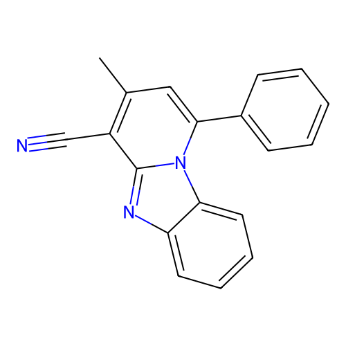3-Methyl-1-phenylpyrido[1,2-a]benzimidazole-4-carbonitrile structure