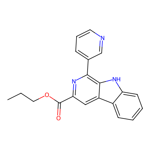 9H-Pyrido(3,4-b)indole-3-carboxylic acid, 1-(3-pyridinyl)-, propyl ester structure