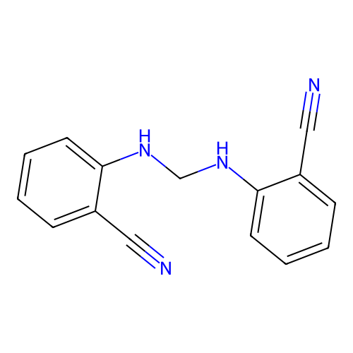 2,2'-(Methanediyldiimino)dibenzonitrile structure