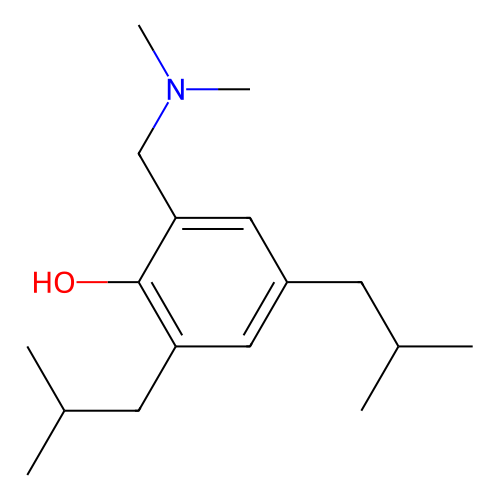 2-[(Dimethylamino)methyl]-4,6-bis(2-methylpropyl)phenol structure