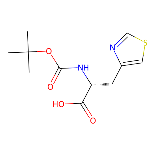 Boc-D-4-Thiazolylalanine structure