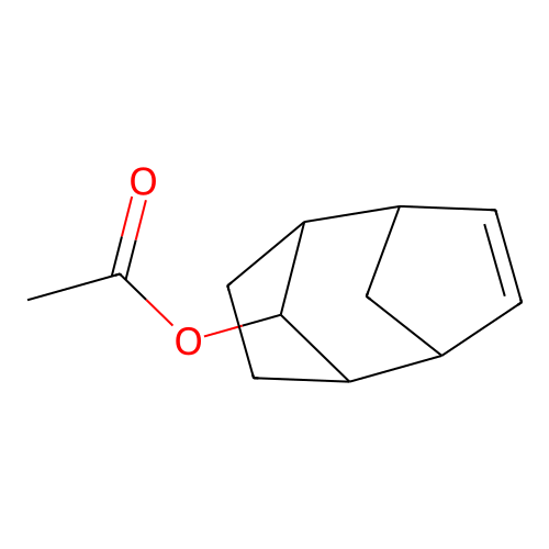 Tricyclo[4.2.1.1(2,5)]dec-3-en-9-ol, acetate, stereoisomer structure