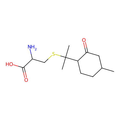 2-Amino-3-[2-(4-methyl-2-oxocyclohexyl)propan-2-ylsulfanyl]propanoic acid structure