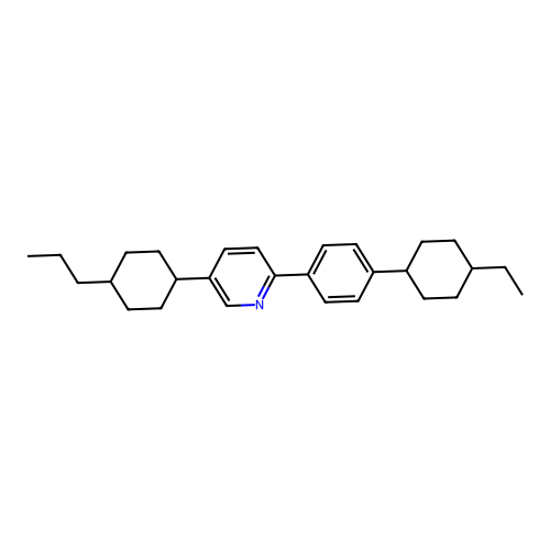 2-[4-(4-Ethylcyclohexyl)phenyl]-5-(4-propylcyclohexyl)pyridine structure