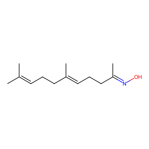 (NE)-N-[(5E)-6,10-dimethylundeca-5,9-dien-2-ylidene]hydroxylamine structure
