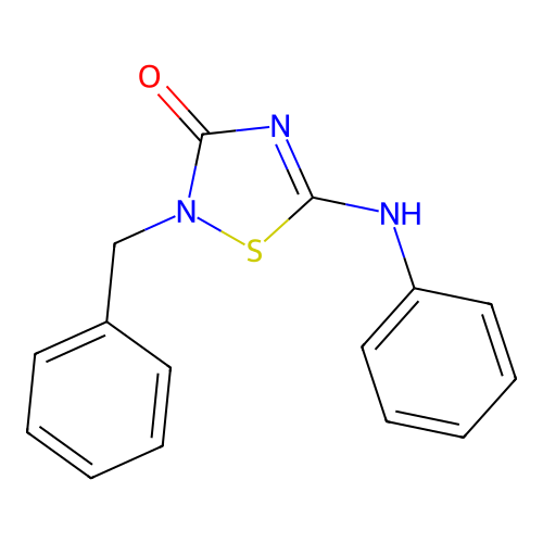2-Benzyl-5-(phenylamino)-1,2,4-thiadiazol-3(2H)-one structure