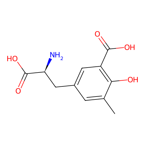 Tyrosine, 3-carboxy-5-methyl-, DL- structure