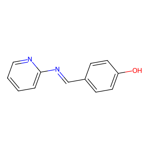 4-[(2-Pyridinylimino)methyl]phenol structure