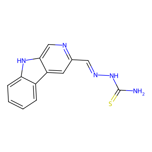 (9H-pyrido[3,4-b]indol-3-ylmethylideneamino)thiourea structure