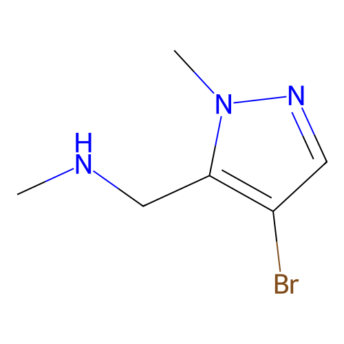 1-(4-bromo-1-methyl-1H-pyrazol-5-yl)-N-methylmethanamine structure