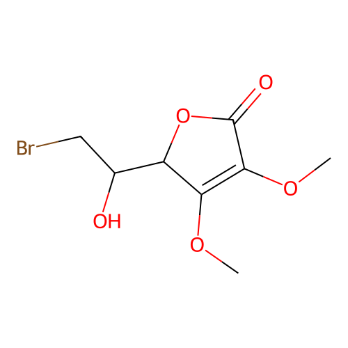 2-(2-bromo-1-hydroxyethyl)-3,4-dimethoxy-2H-furan-5-one structure