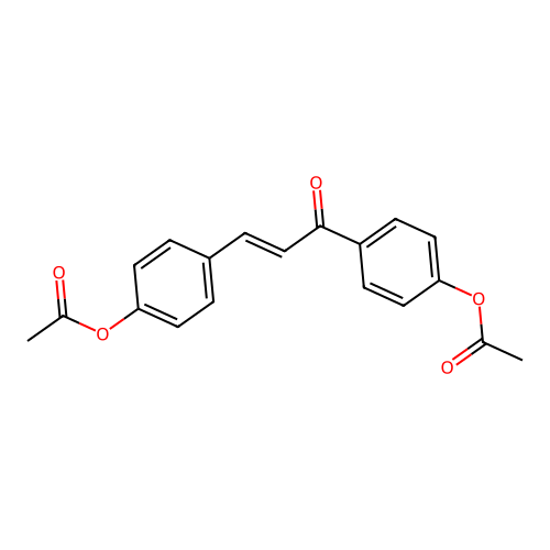 4-{3-[4-(Acetyloxy)phenyl]acryloyl}phenyl acetate structure