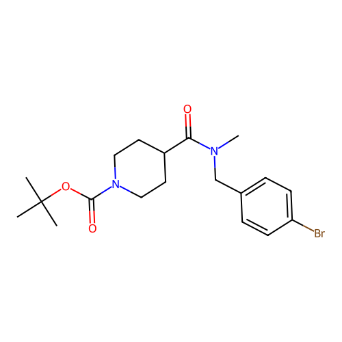 tert-Butyl 4-((4-bromobenzyl)(methyl)carbamoyl)piperidine-1-carboxylate structure