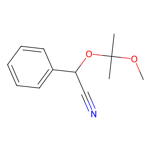 2-(2-Methoxypropan-2-yloxy)-2-phenylacetonitrile structure