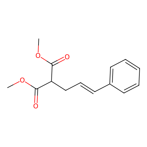 dimethyl 2-[(E)-3-phenylprop-2-enyl]propanedioate structure