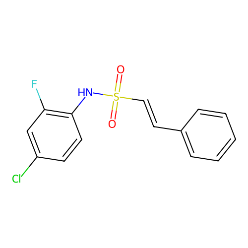N-(4-chloro-2-fluorophenyl)-2-phenylethene-1-sulfonamide structure