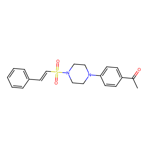 1-{4-[4-(2-Phenylethenesulfonyl)piperazin-1-yl]phenyl}ethan-1-one structure