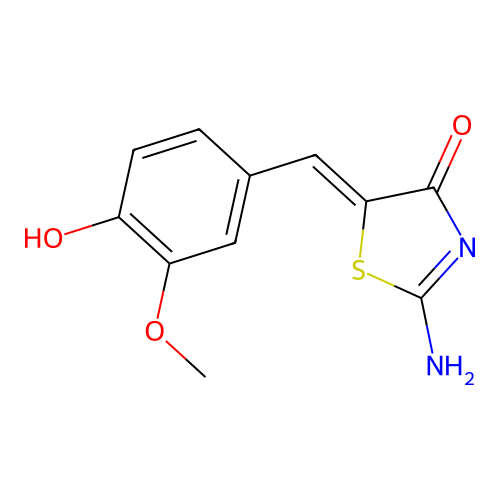 5-(4-Hydroxy-3-methoxy-benzylidene)-2-imino-thiazolidin-4-one structure