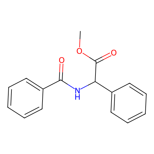Methyl phenyl[(phenylcarbonyl)amino]acetate structure