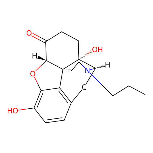 3,14-Dihydroxy-17-propyl-4,5-epoxymorphinan-6-one structure