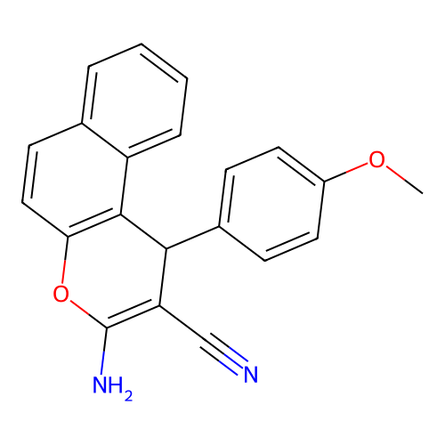 3-amino-1-(4-methoxyphenyl)-1H-benzo[f]chromene-2-carbonitrile structure