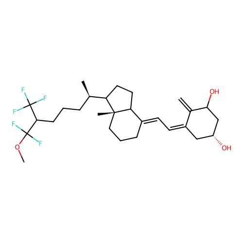 26,26,26,27,27-pentafluoro-1-hydroxy-27-methoxyvitamin D3 structure