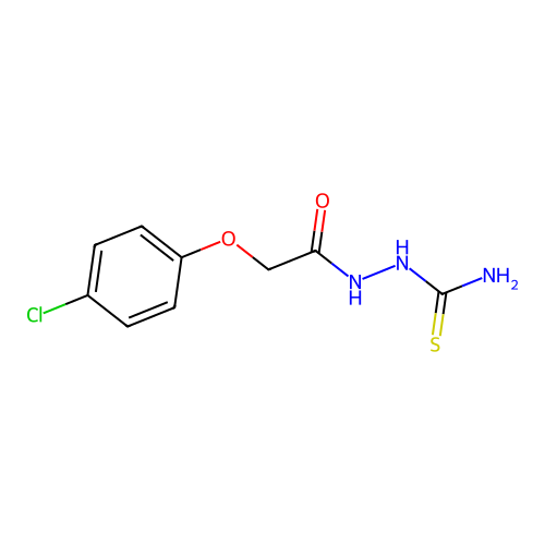 2-{[(4-Chlorophenyl)oxy]acetyl}hydrazinecarbothioamide structure