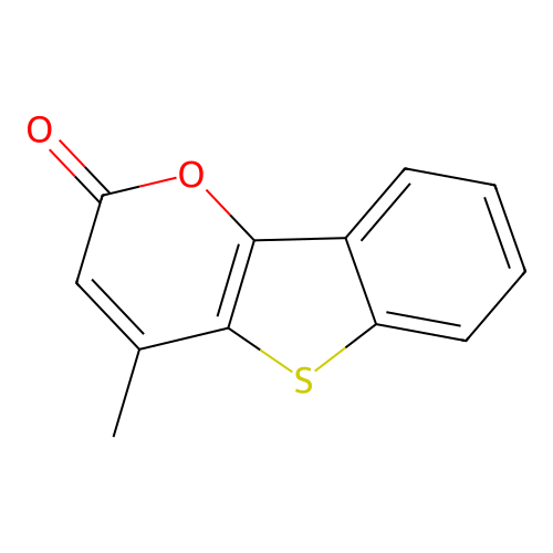 4-Methylbenzo[b]thiopheno[2,3-e]pyran-2-one structure