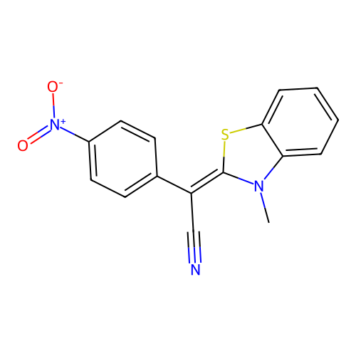 2-(3-Methyl-1,3-benzothiazol-2-ylidene)-2-(4-nitrophenyl)acetonitrile structure