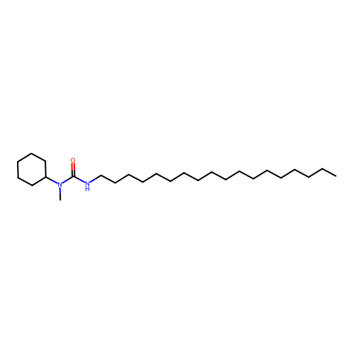 N-cyclohexyl-N-methyl-N'-octadecylurea structure