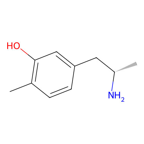 5-[(2S)-2-aminopropyl]-2-methylphenol structure