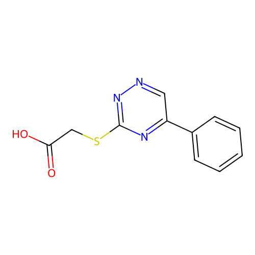 2-[(5-phenyl-1,2,4-triazin-3-yl)sulfanyl]acetic Acid structure