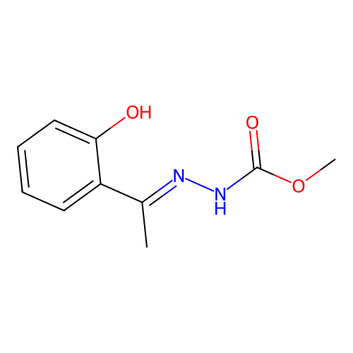 N'-[1-(2-hydroxyphenyl)ethylidene]methoxycarbohydrazide structure