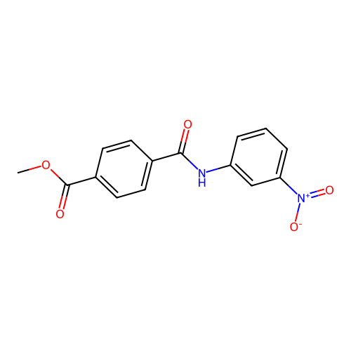 Methyl-4-(m-nitrophenylcarbamoyl)benzoate structure