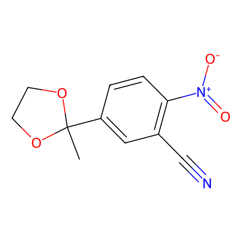 2-(3-Cyano-4-nitrophenyl)-2-methyl-1,3-dioxolane structure