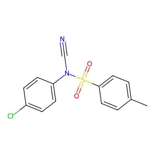 N-(4-chlorophenyl)-N-cyano-4-methylbenzenesulfonamide structure