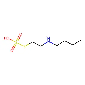 Ethanethiol, 2-butylamino-, hydrogen sulfate (ester) structure