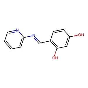 4-(Pyridin-2-yliminomethyl)benzene-1,3-diol structure