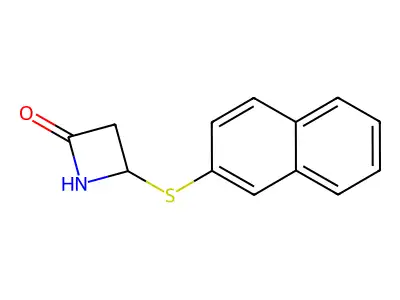 4-Naphthalen-2-ylsulfanylazetidin-2-one structure