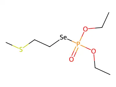 Phosphoroselenoic acid, O,O-diethyl Se-(2-(methylthio)ethyl) ester structure