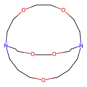4,7,13,16,22-Pentaoxa-1,10-diazabicyclo[8.8.7]pentacosane structure