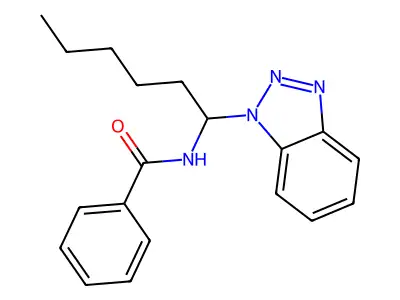 N-[1-(1H-1,2,3-Benzotriazol-1-yl)hexyl]benzamide structure