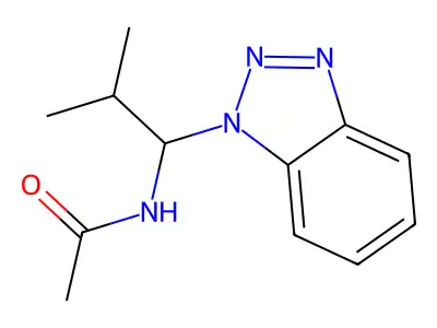 N-[1-(1H-1,2,3-Benzotriazol-1-yl)-2-methylpropyl]acetamide structure