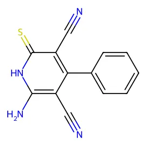 2-amino-4-phenyl-6-sulfanylidene-1H-pyridine-3,5-dicarbonitrile structure