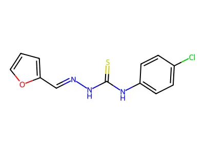 1-(4-Chlorophenyl)-3-(furan-2-ylmethylideneamino)thiourea structure