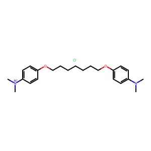 Aniline, 4,4'-(heptamethylenedioxy)bis(N,N-dimethyl-, hydrochloride structure