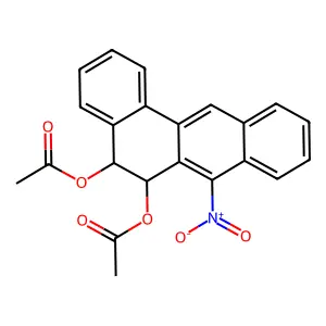 Benz(a)anthracene-5,6-diol, 5,6-dihydro-7-nitro-, diacetate (ester), cis- structure