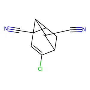 Tricyclo(3.3.1.02,8)nona-3,6-diene-2,6-dicarbonitrile, 4-chloro- structure
